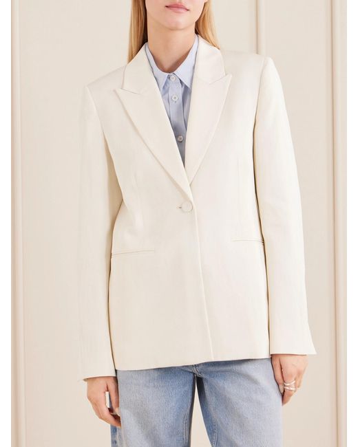 Twp Natural Her Fit Satin Blazer