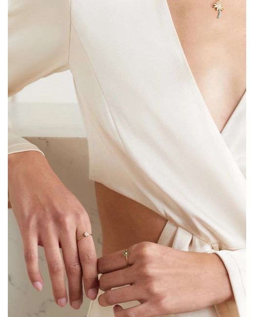 Jennifer Meyer Natural Flower 18-Karat Diamond Ring