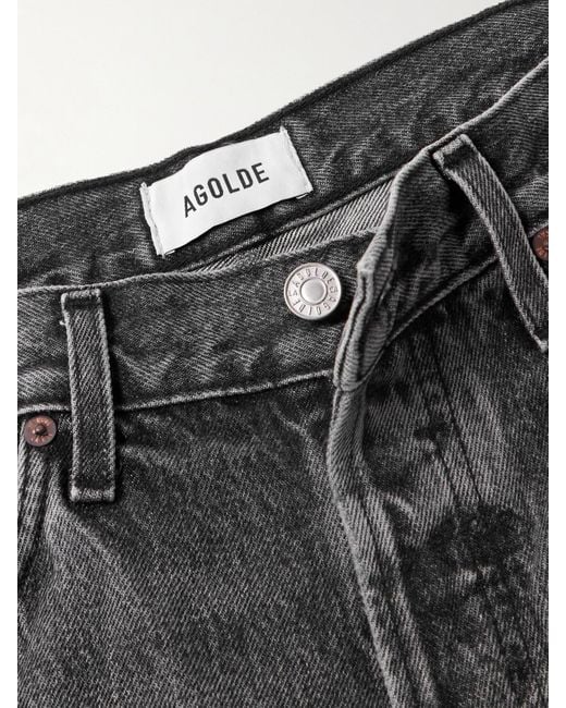 Agolde Gray '90S Pinch Waist High-Rise Straight-Leg Organic Jeans