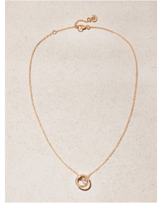 Pomellato Natural Together Rhodium-Plated 18-Karat Rose Diamond Necklace