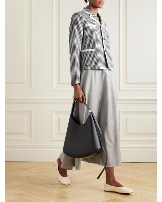 Comme des Garçons Gray Checked Wool Jacket