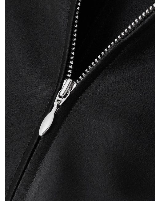 Blouse À Col Montant En Crêpe Satiné À Fronces Slouch Totême  en coloris Black