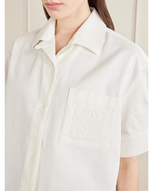 Loewe White Paula's Ibiza Anagram Cotton Shirt