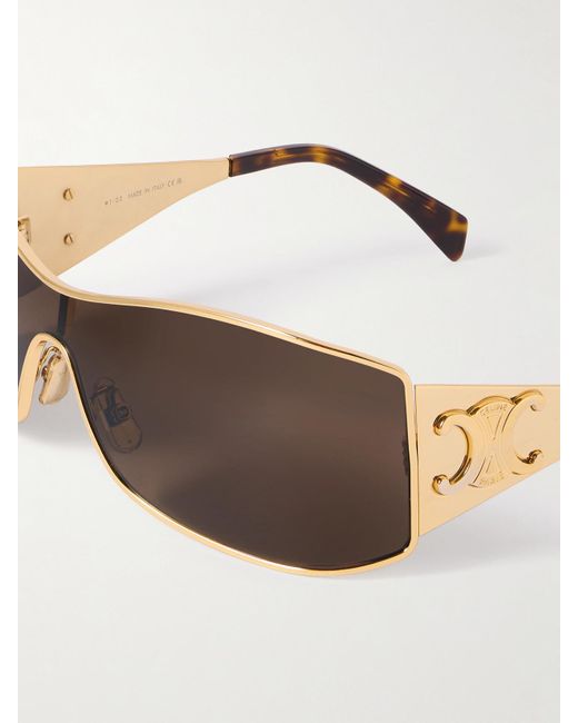 Céline Metallic Rectangular-Frame-Tone Sunglasses