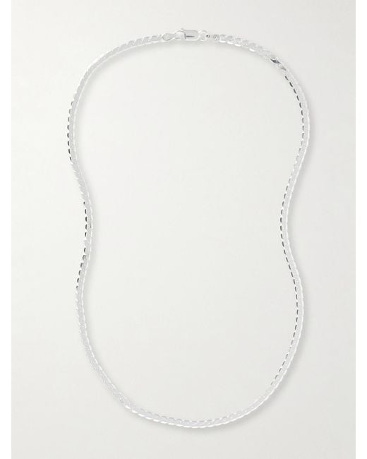 Loren Stewart White Serpentine Sterling Necklace