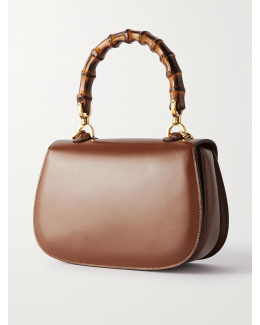 Gucci Brown Bamboo 1947 Small Leather Tote