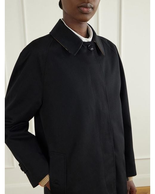 Burberry Black Cotton-Gabardine Coat