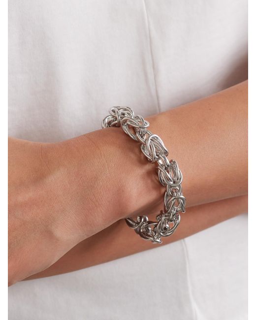 Totême  Metallic Byzantine Rhodium-Plated Bracelet