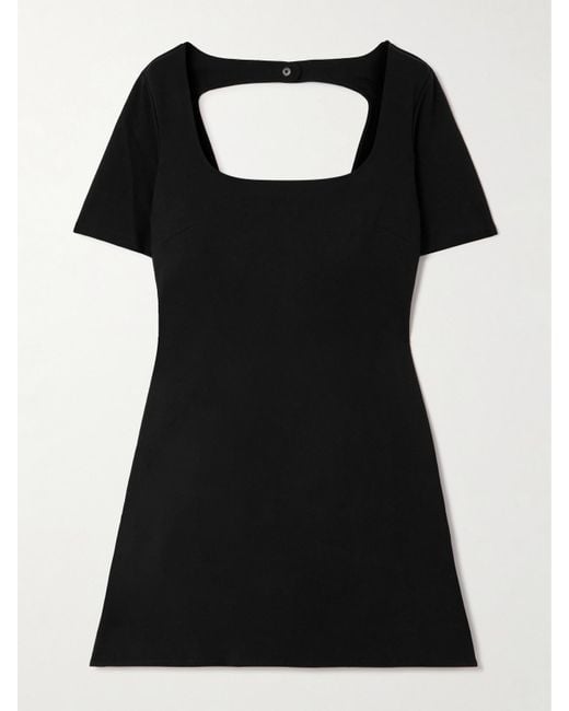 Staud Black Stern Minikleid Aus Stretch-Ponte Mit Rückenausschnitt