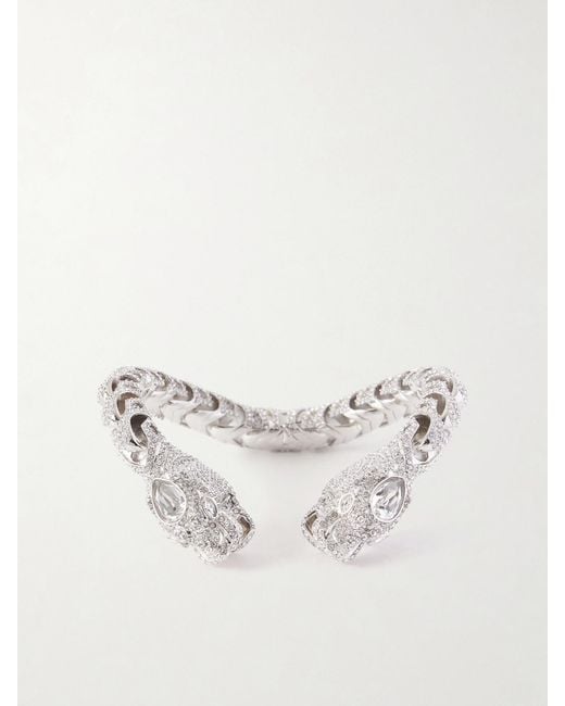 Gucci White Dionysus-Tone And Crystal Cuff