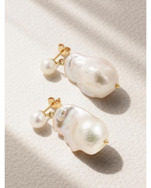 Mateo Natural Duality 14-Karat Pearl Earrings