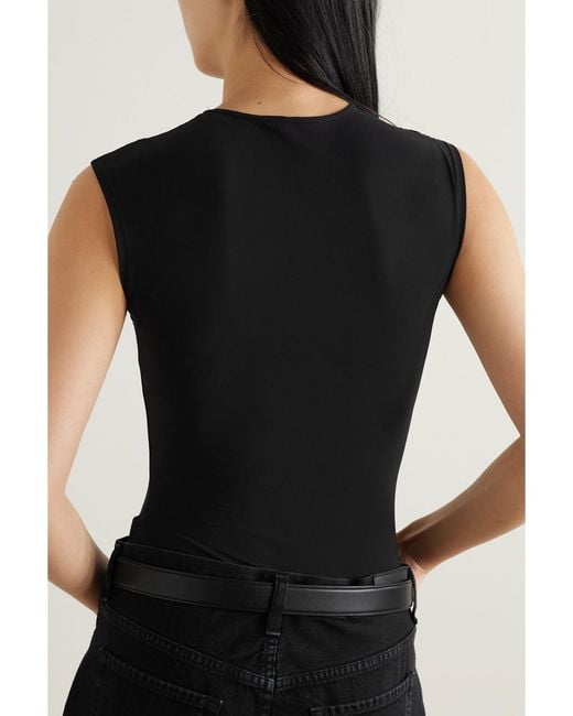 Goldsign Black Ellison Stretch-Jersey Bodysuit