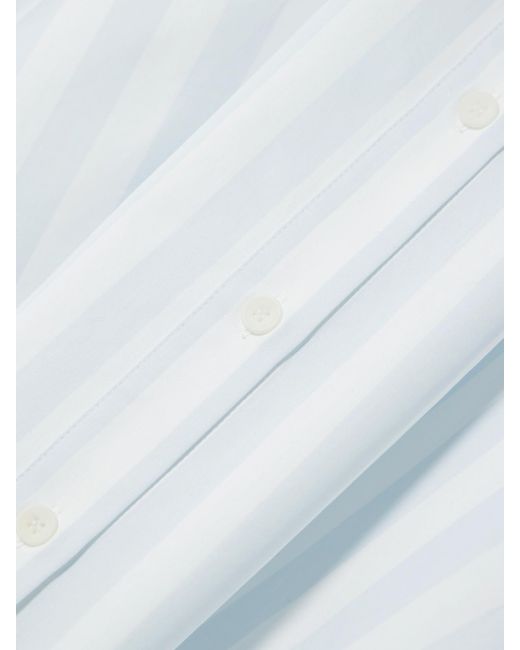 Eres White Siesta Vacances Striped Cotton-Poplin Pajama Shirt