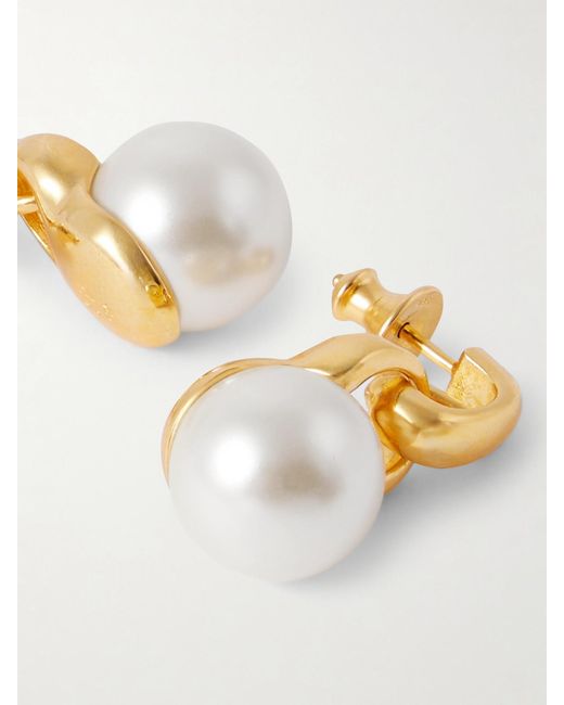 Sophie Buhai White Everyday Vermeil Pearl Earrings
