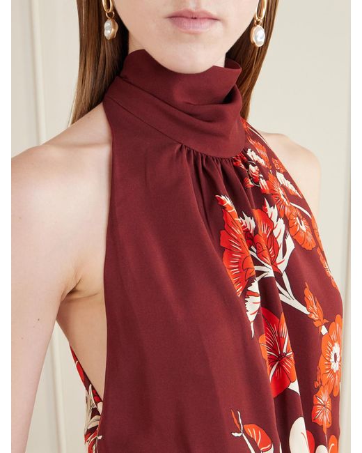 Johanna Ortiz Sacred Currents Printed Silk-Satin Maxi Dress