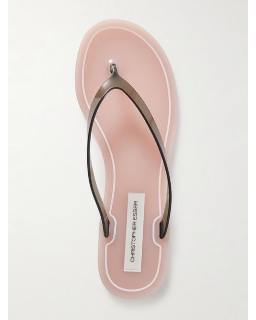 Christopher Esber Pink Jo Pvc Flip Flops