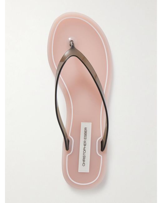 Christopher Esber Pink Jo Pvc Flip Flops