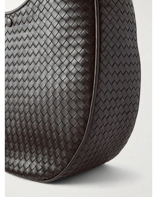 Bottega Veneta Black Ovetto Intrecciato Leather Shoulder Bag