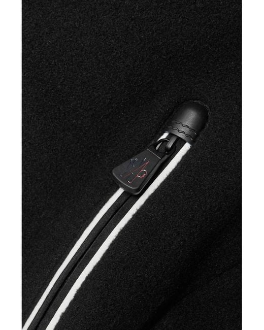 Moncler Black Shell-Trimmed Half-Zip Fleece Jacket