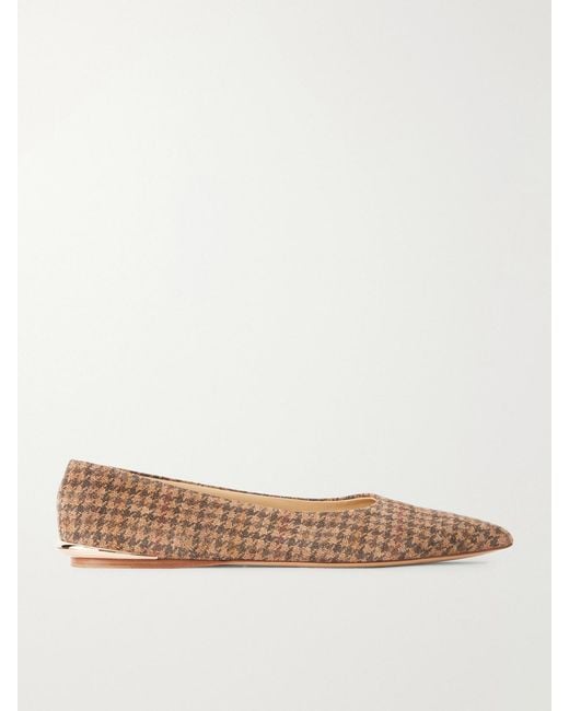 Gabriela Hearst Natural Fleur Printed Suede Flats