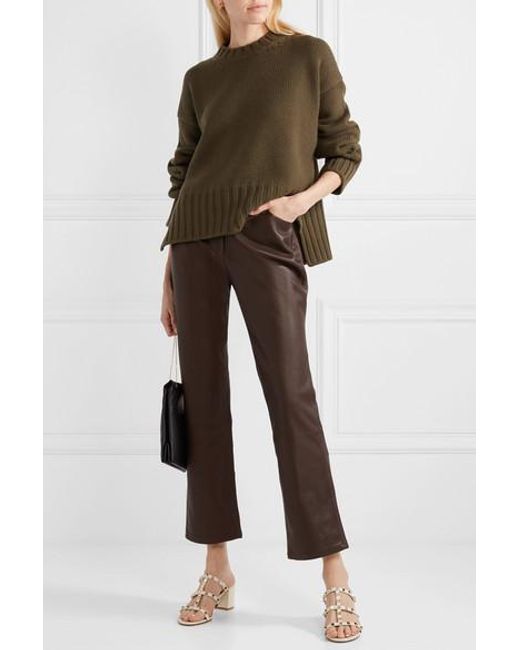 valentino rockstud leather mules