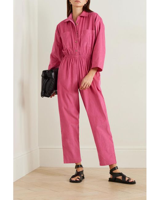 Suzie Kondi Krisa Jumpsuit Aus Baumwollcord in Pink | Lyst DE