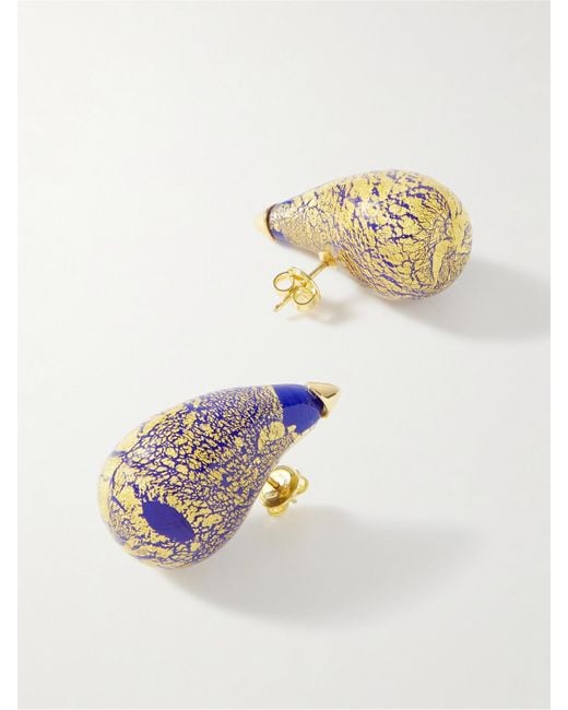 Bottega Veneta White Resin And-Tone Earrings