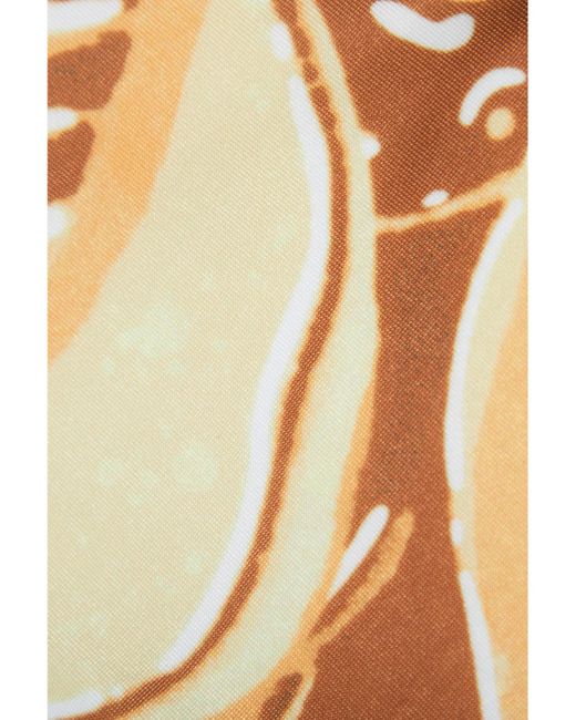 Mara Hoffman White Zoa Bikini-Höschen Aus Recyceltem Stretch-Material Mit Print