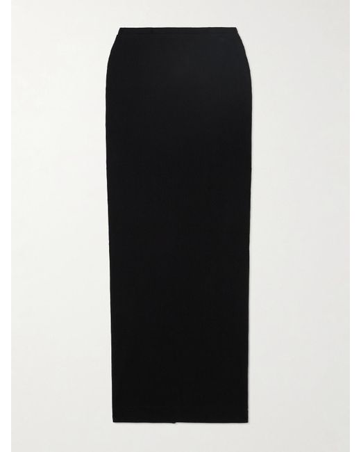 ÉTERNE Black Emma Maxirock Aus Geripptem Stretch-Jersey