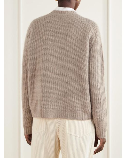 arch4 Natural Nisha Ribbed Cashmere Sweater