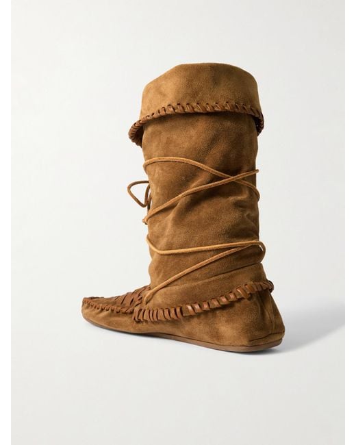 Bottines En Daim À Houppes Et À Points Roulés Winki Isabel Marant en coloris Brown