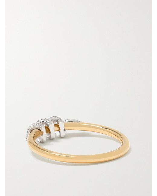 Ileana Makri Natural Twisted Boa 18-Karat And Diamond Ring