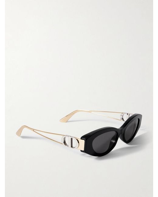 Dior Metallic 30Montaigne B6I Cat-Eye Acetate And- And-Tone Sunglasses