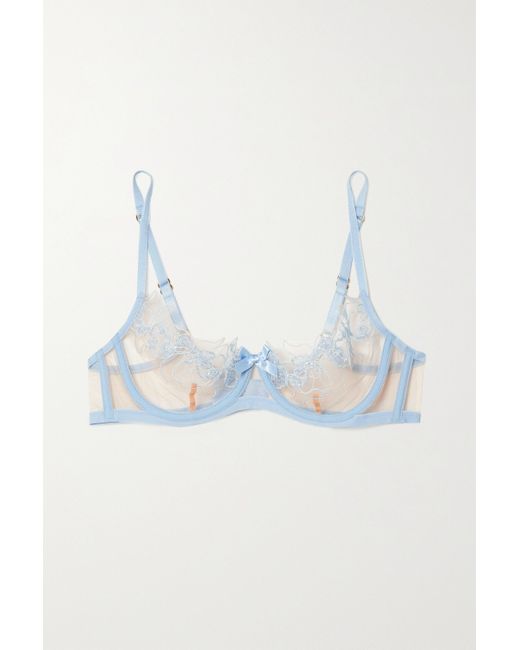 Agent Provocateur Lindie Bead-embellished Embroidered Tulle