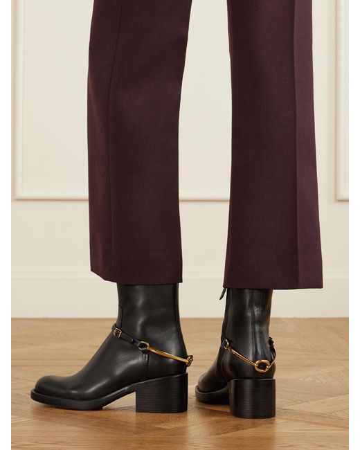 Chloé Black Dakota Embellished Leather Ankle Boots