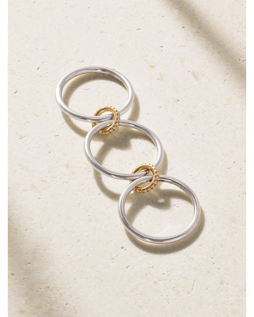 Spinelli Kilcollin Natural Solarium Sterling, 18-Karat And Diamond Ring
