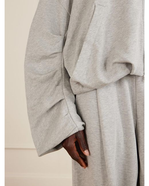 Dries Van Noten Gray Cotton-Jersey Zip-Up Hoodie