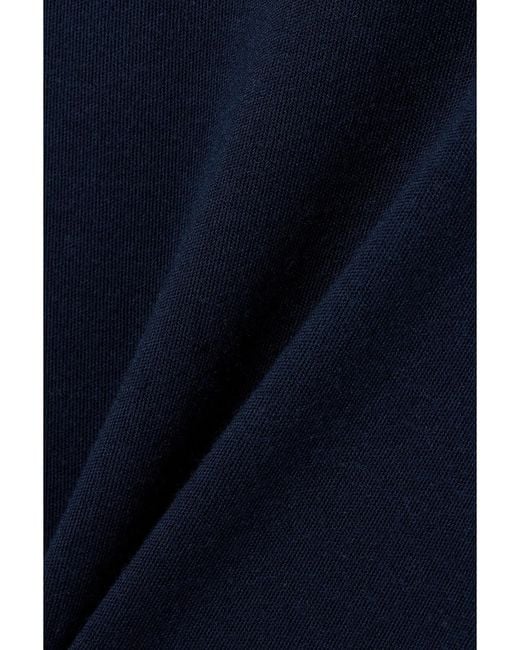 Gabriela Hearst Blue Selwyn Off-The-Shoulder Wool And Cashmere-Blend Midi Dress
