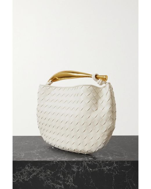 Bottega Veneta Gray Sardine Small Intrecciato Leather Tote