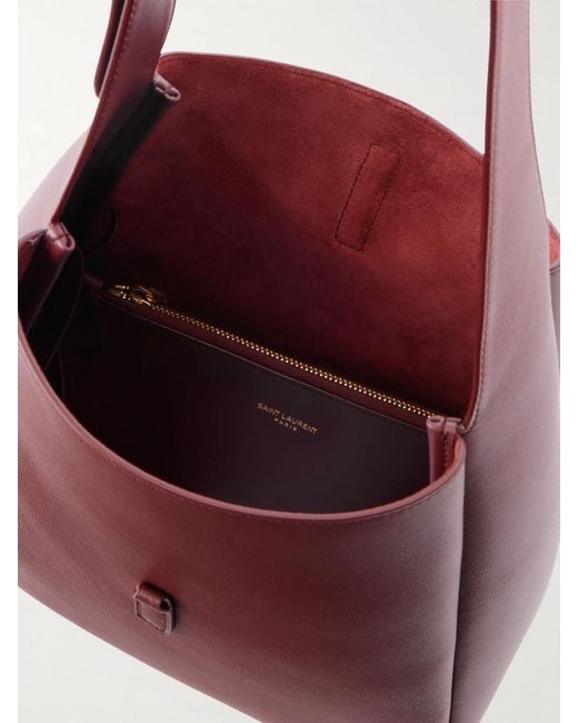 Saint Laurent Red Le 5 À 7 Leather Shoulder Bag