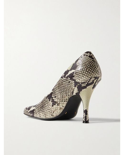 Khaite Metallic Eva Pumps Aus Leder Mit Schlangeneffekt