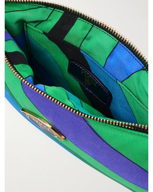 Emilio Pucci Blue Printed Shell Clutch