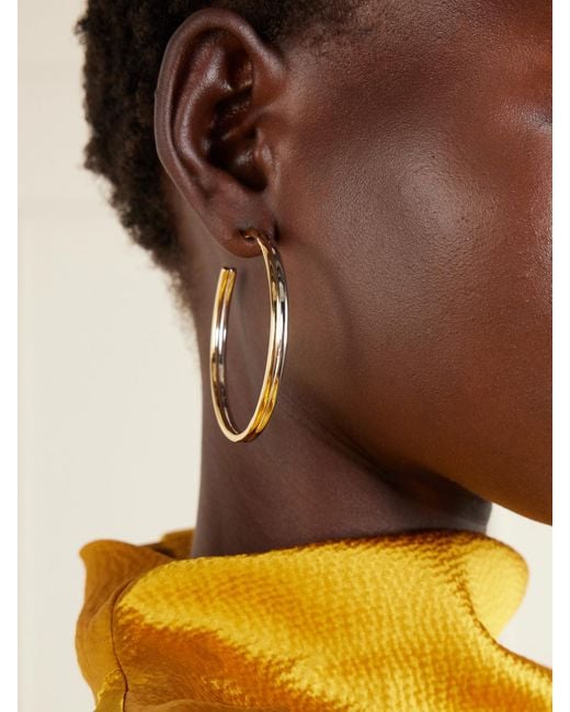 Jennifer Fisher Natural Thread And-Tone Hoop Earrings