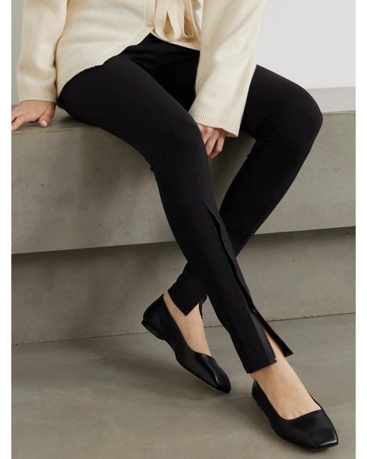 Aeyde White Ida Leather Ballet Flats