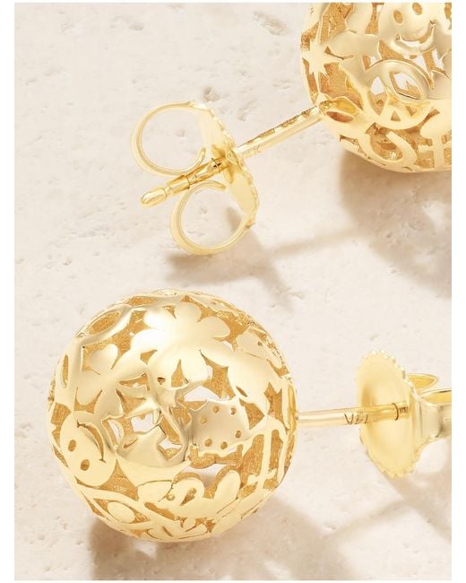 Sydney Evan Natural Icon Wallpaper 14-Karat Earrings