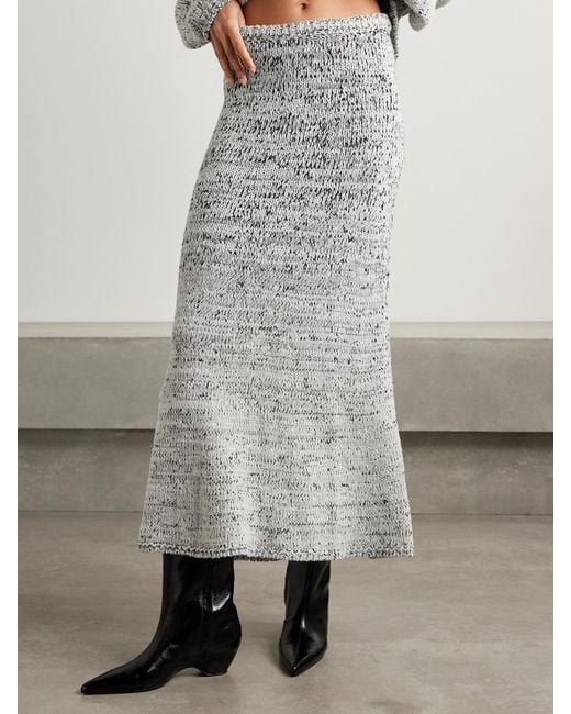 Proenza Schouler Gray Kerry Maxirock Aus Einer Baumwollmischung