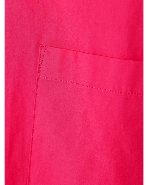 Rosie Assoulin Pink Pocktail Cotton-Poplin Midi Dress