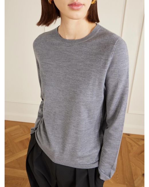 Allude Gray Wool Sweater