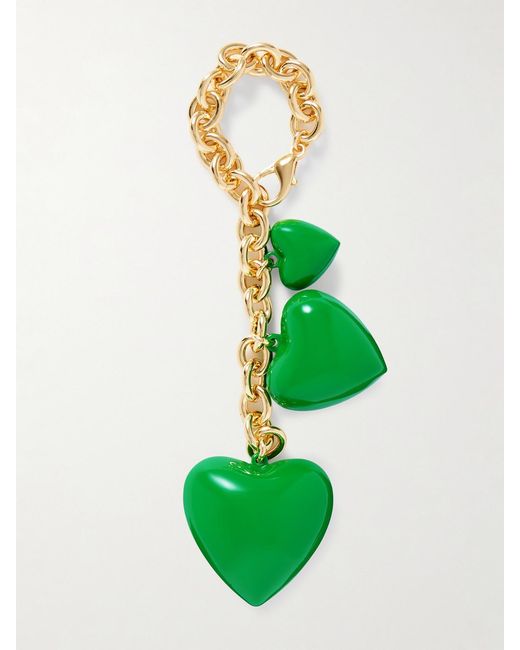 Roxanne Assoulin Green The Happy-Tone And Enamel Bag Charm