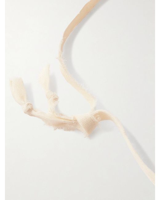 Alighieri White The Aria Frayed Cord And-Plated Necklace